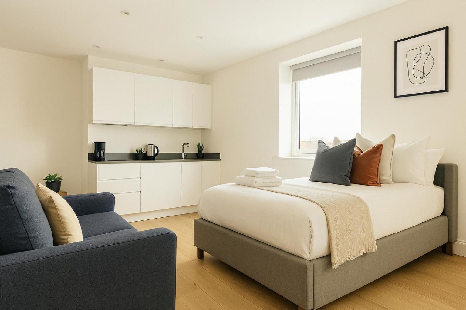 Bright Studio Flat - Walk To River Thames & Kingston Town Surbiton 外观 照片